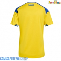 Camisa de time de futebol Suécia Replicas 1º Equipamento Feminina Mundo 2026 Manga Curta